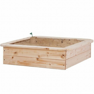 Pískoviště dřevěné - Čtvercové natur 80x80 (Woody)