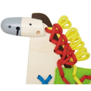 Šití - Kreativní hračka, Šněrovací dřevěný koník (Hape)