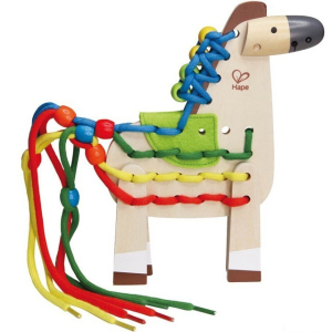 Šití - Kreativní hračka, Šněrovací dřevěný koník (Hape)