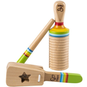 Hudba - Muzikální set, 2 perkusní nástroje (Hape)