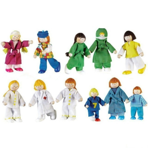 Panenky do domečku - Nemocnice, 11ks (Goki)