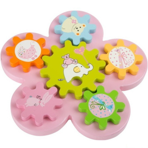 Skládačka - Ozubená kola na desce, Zvířátka (Small foot)