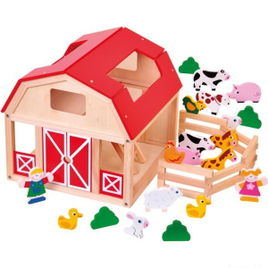 Farma - Dřevěná se zvířátky (Bino)