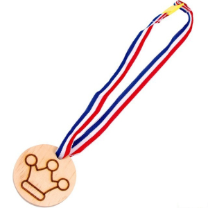 Drobné hračky - Medaile korunka dřevěná, 1ks (Small foot)