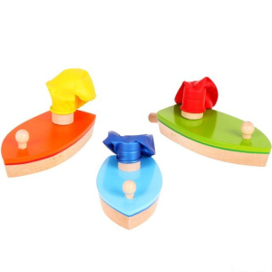 Loďka dřevěná - Na balónkový pohon, 1ks (Bigjigs)
