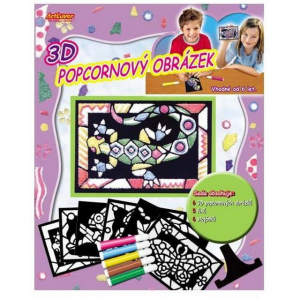 Výtvarná sada box - 3D popcornové obrázky, 6 obrázků