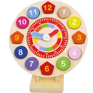 Puzzle hodiny - Dřevěné na stojanu (Bino)