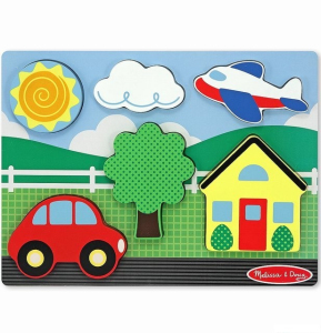 Puzzle pro nejmenší - Vkládačka, Domek (M&D)