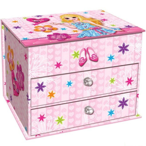 Šperkovnice - Krabička se šuplíky, Dívka (Bino)