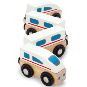 Vláčkodráha vláčky - Bílý rychlovlak (Hape)