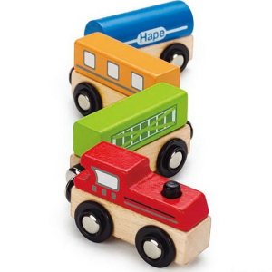 Vláčkodráha vláčky - Barevný vlak (Hape)