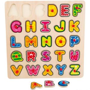 Puzzle výukové - Abeceda na desce s úchyty (Small foot)