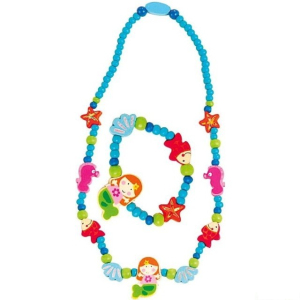 Dřevěná bižuterie - Sada, Mořská panna (Woody)