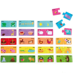 Puzzle výukové - Protiklady v angličtině, 40ks (Small foot)