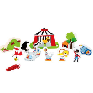 Navlékání tvarů - Hrací set, Cirkus (Small foot)