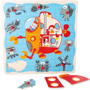 Puzzle odkrývací - Ponorka, 14ks (Small foot)