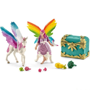 Schleich - Elfí víla duhová, Lis s Pegasem jednorožcem