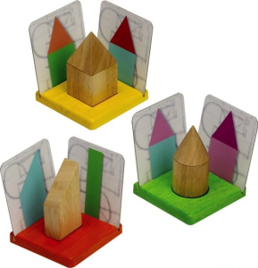 Puzzle stínové - 3D geomet. tvary a stíny (Voila)