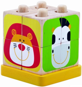 Kostky obrázkové na tyči 8ks - Kostka Safari (Wonderworld)