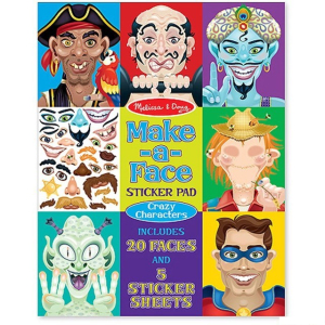 Samolepky - Vytvoř obličej, Bláznivé obličeje, 160ks (M&D)
