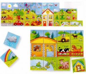 Puzzle dřevěné - Můj svět, nekonečná skládačka, 72ks (Goki)