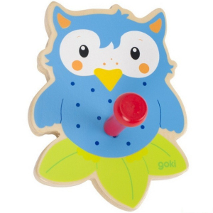 Věšák dřevěný - Jednověšák, Sovička (Goki)