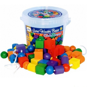 Navlékací perle - Maxikorále v kyblíku, 112ks (Detoa)