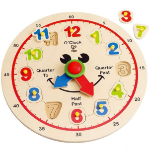 Puzzle hodiny - Angličtina, výuka hodin (Hape)
