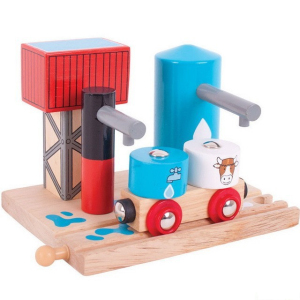 Vláčkodráha budovy - Skladiště mléka a vody (Bigjigs)