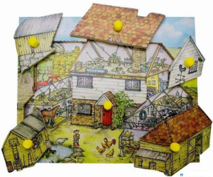 Puzzle odkrývací - Dům na farmě (Bigjigs)