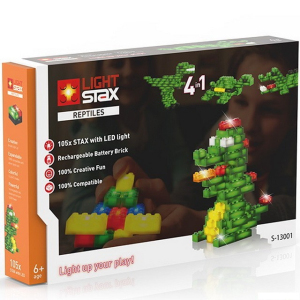Light Stax - Reptiles, 105 svítících kostek