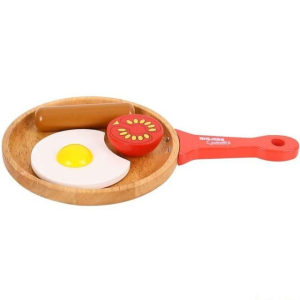 Kuchyň - Pánev dřevěná se snídaní (Bigjigs)