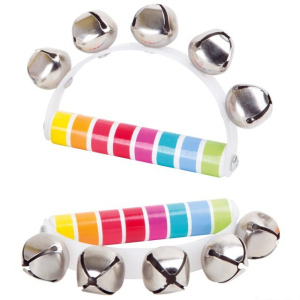 Hudba - Rolničky do ruky, Duhové, 2ks (Small foot)