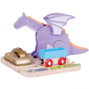 Vláčkodráha jeřáby - Dračí jeřáb se zlatem (Bigjigs)