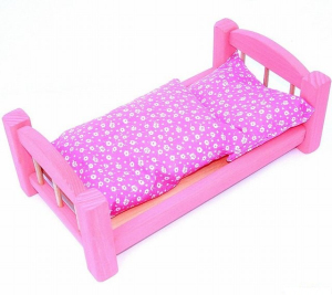 Postýlka pro panenky - Barevná malá 33cm