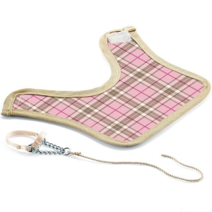 Schleich - Koňský postroj, Deka růžová karo a ohlávka