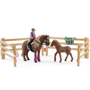 Schleich - Jezdecký klub, Jezdec s Islandskými poníky a příslušenstvím