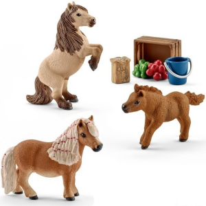 Schleich - Jezdecký klub, Shetlandští poníci 3 ks