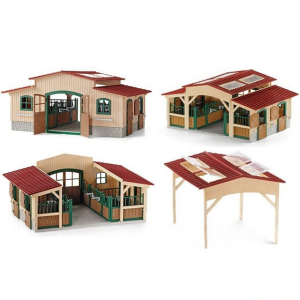 Schleich - Jezdecký klub, Stáj velká s koňmi a vybavením