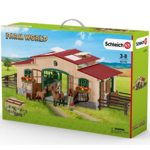 Schleich - Jezdecký klub, Stáj velká s koňmi a vybavením