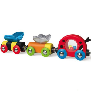 Vláčkodráha KIDS - Vláček s beruškou a přáteli (Hape)