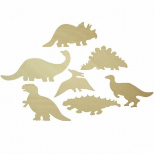 Kreslení - Šablony, Dinosauři, 7ks (Bigjigs)
