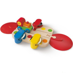 Vláčkodráha KIDS - Kolej s tamburinou a mašinkou (Hape)