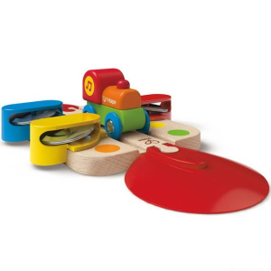 Vláčkodráha KIDS - Kolej s tamburinou a mašinkou (Hape)
