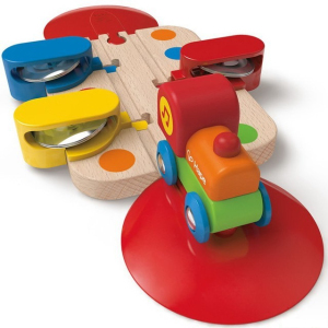 Vláčkodráha KIDS - Kolej s tamburinou a mašinkou (Hape)