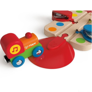 Vláčkodráha KIDS - Kolej s tamburinou a mašinkou (Hape)