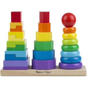 Skládačka - Nasazování na tyč, Pyramida 3v1 (M&D)