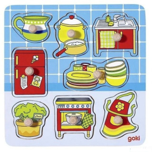 Puzzle vkládací - Kuchyňka, 8ks (Goki)