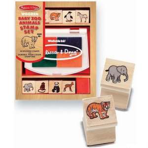 Razítka dřevěná - Set zvířátka ze ZOO (M&D)