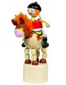 Mačkací figurka - Jezdec na koni (Goki)